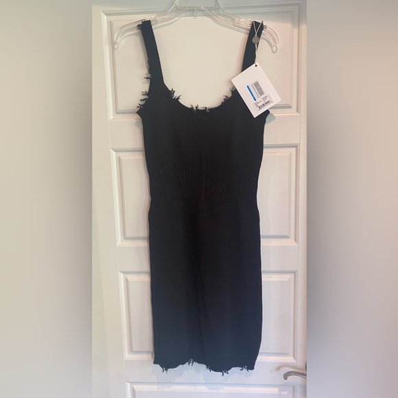 NWT SER•O•YA Isla Distressed Ribbed Cotton Knit Mini Dress Sz S - Picture 4 of 5